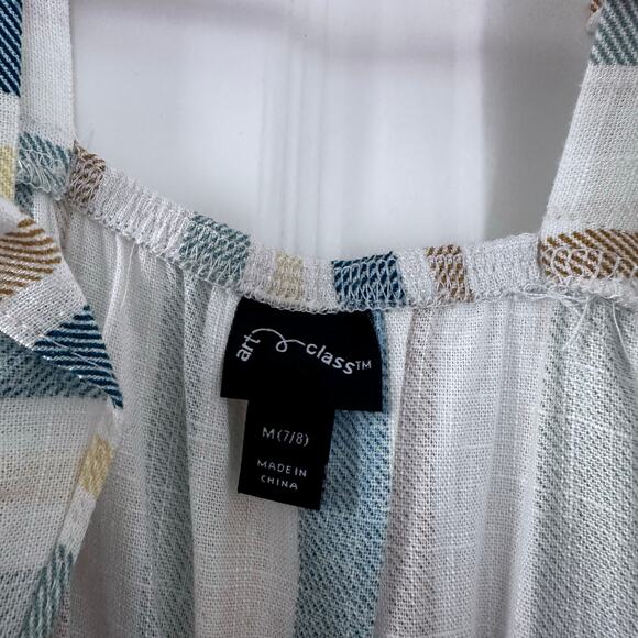 Art Class Chevron Button Front Romper - Size Medium - Picture 3 of 3